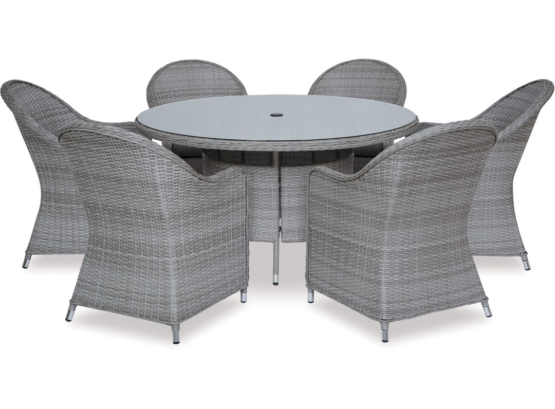 Baja 1400 Round Outdoor Table Cabo Chairs X 6 - Round Outdoor Dining Table Set For 6 Baja 1400 Round Outdoor Table Cabo Chairs X 6 - Round Outdoor Dining Table Set For 6